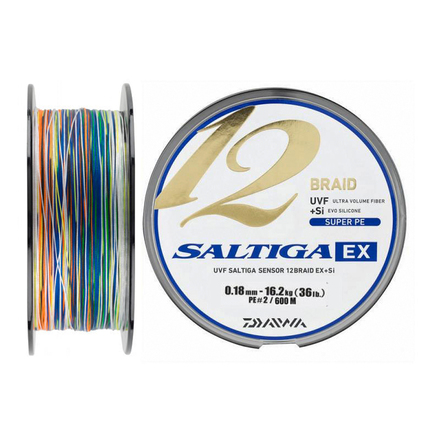 Daiwa Saltiga 12 EX+Si Braided Line Multi Colour 600m