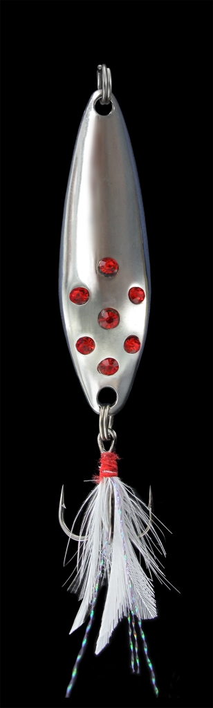 Jenzi Phantom-F Blinker Diamond M Spoon (9g) - Silver/Red