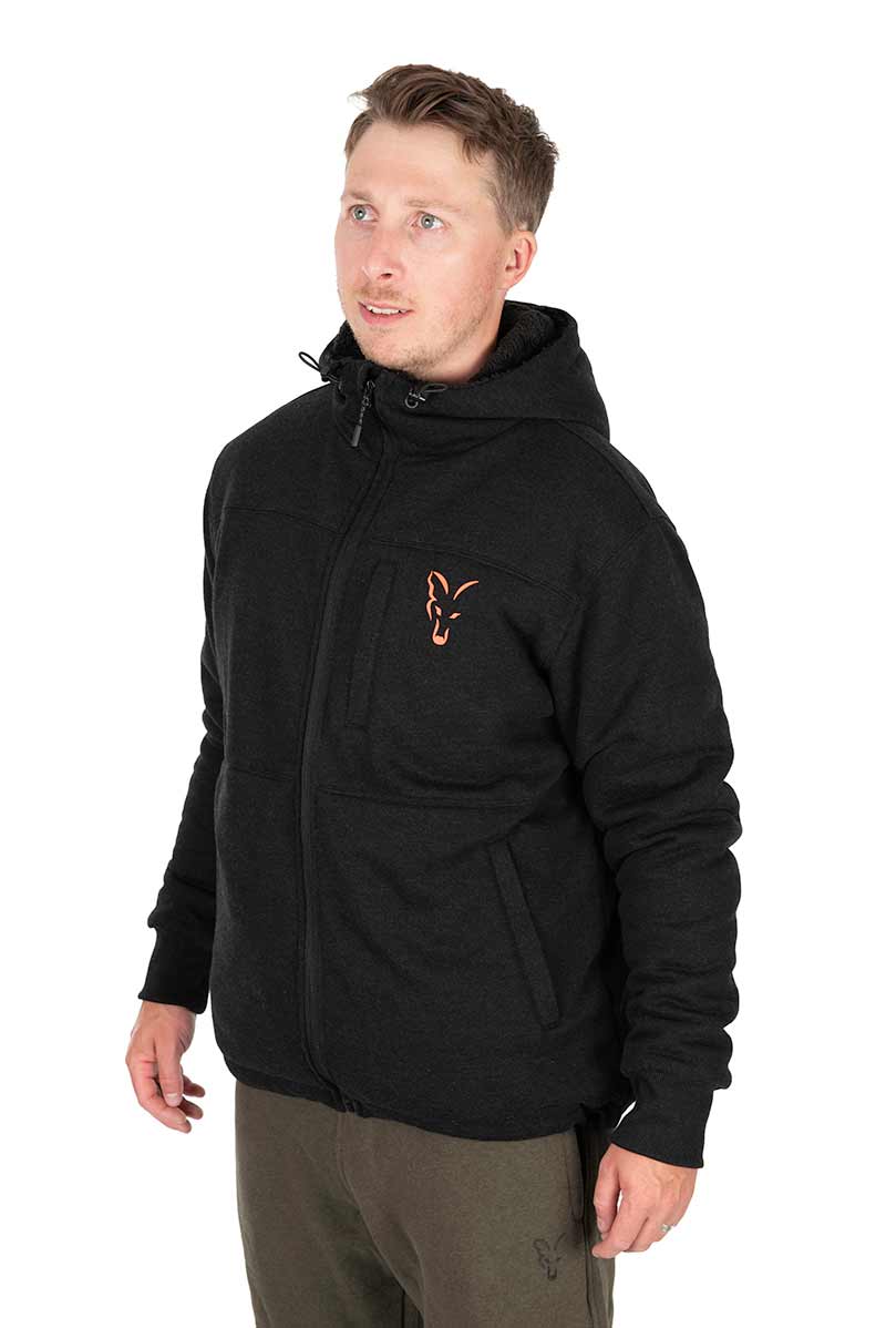 Fox Collection Sherpa Jacket Black/Orange