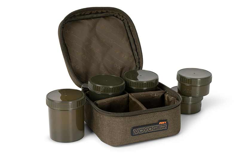 Fox Voyager 6 Pot Hookbait Case (incl. 6 pots)