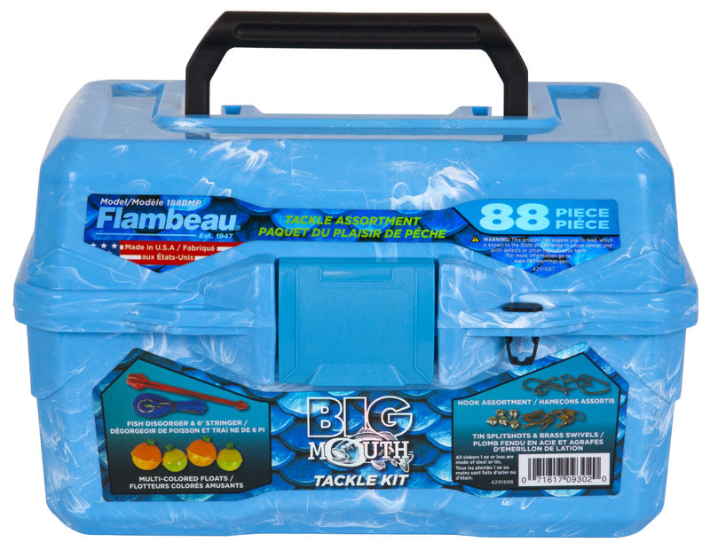 Flambeau Big Mouth Tackle Box Kit - Pearl Blue Swirl