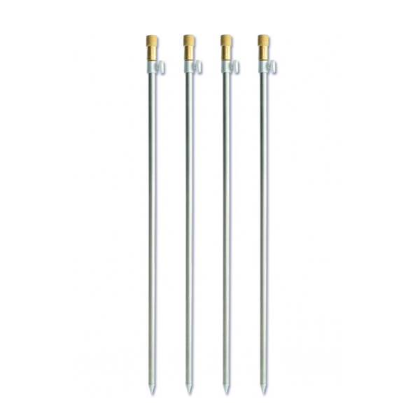 Zebco Bank Stick RVS 60-100cm, 4 pieces!