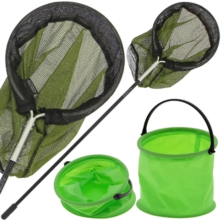 Angling Pursuits Kids Landing Net + Collapsible Bucket