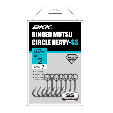 BKK Ringed Mutsu Circle Heavy SS Hooks