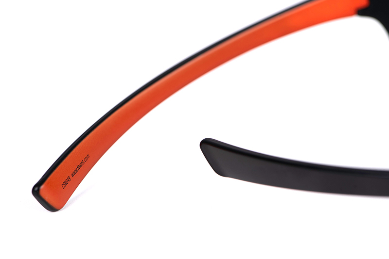 Fox Collection Wraps Sunglasses - Black/Orange (Grey Lense)