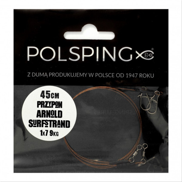 Polsping Arnold Surfstrand 1x7 Camo Leader 45cm (2 pieces)