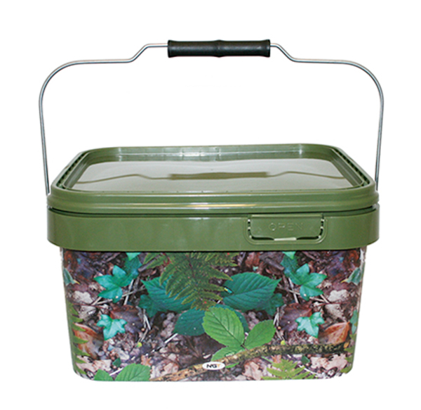 Carp Tacklebox, packed with top carpfishing gear! - NGT Camo Square Bucket 5L