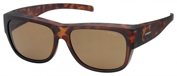 Polaroid PLD 9003/S Suncover Fitover Sunglasses - Havana frame / brown glasses