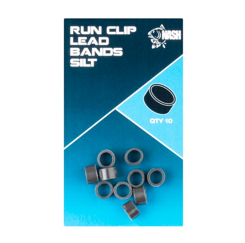 Nash Run Lead Clip Band (10 pieces) - Dark Silt