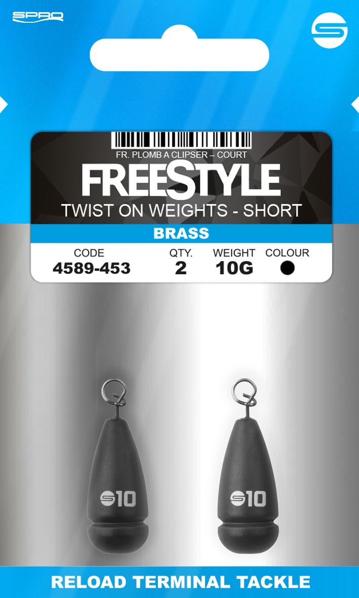 Spro Freestyle Twist On Weights Short Brass (2 pieces)