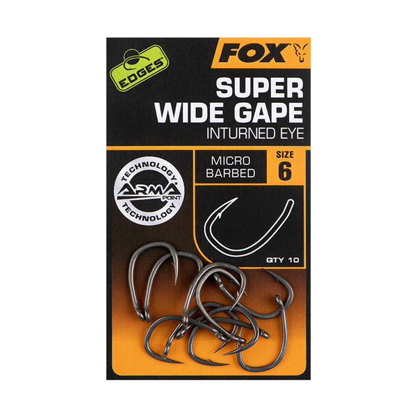 Carp Hook Fox Edges Armapoint Super Wide Gape Inturned Eye (10 pieces)