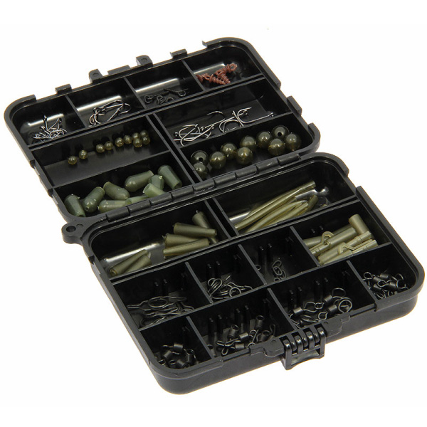 NGT Carp Rig Accessory Box with 170 pcs of end tackle