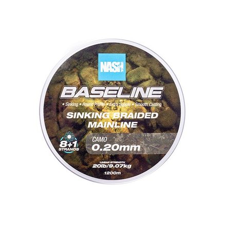 Nash TT Baseline Sinking Braid UV Yellow Braided Line (1200m)