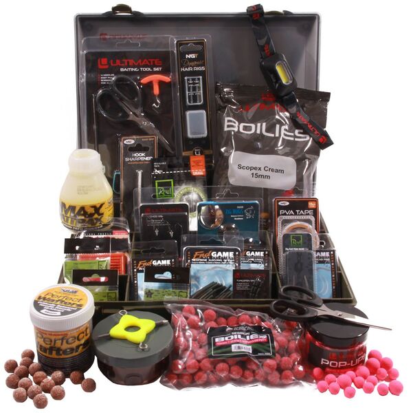 Adventure Carp Tacklebox, packed with end-tackle from well-known brands!