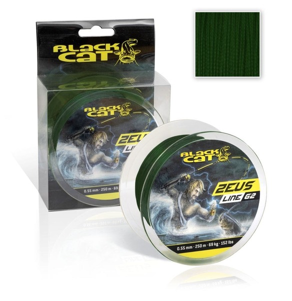 Black Cat Zeus Line G2 Braided Line Green (250m)