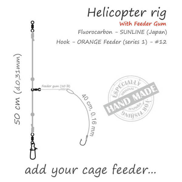 Life-Orange Feeder Rig Helicopter With Elastic