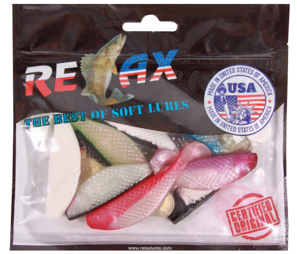 Predator Lure Box 3 (98-pieces!) - ShadXperts Aqua 3" color mix pearl Original Relax