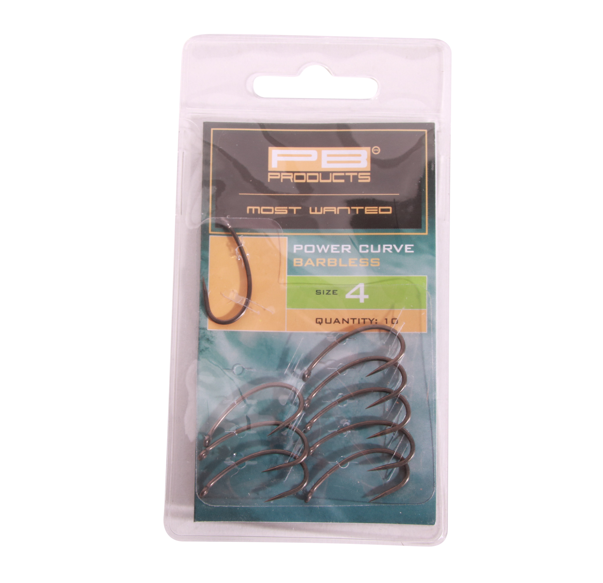 PB Products Power Curve Hook PTFE Barbless (10 pieces)