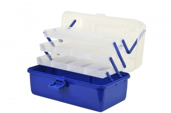 Shakespeare Cantilever Fishing Box 'Clear/Blue' (36x20x20cm)