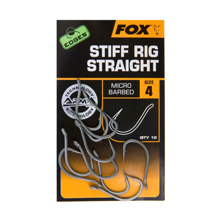 Fox Edges Stiff Rig Straight Hooks