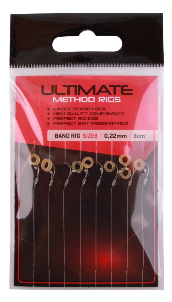 Ultimate Feeder Set with Shimano FX 4000 FC Reel - Ultimate Method Hair Rig Baitband size 10 / 0,22mm / 8cm / 8pcs