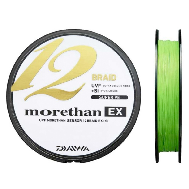 Daiwa Morethan 12 EX+Si Braided Line Lime Green 300m