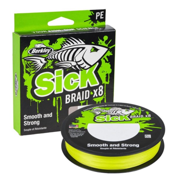 Berkley Sick Braid Braided Line (270m) - Hi-Vis Yellow