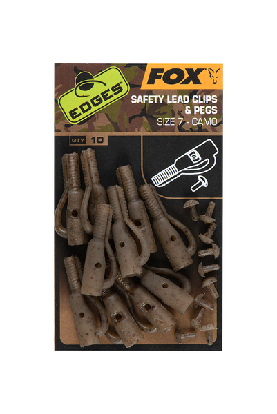 Fox Edges Camo Lead Clip + Pegs Size 7 (10 pieces)