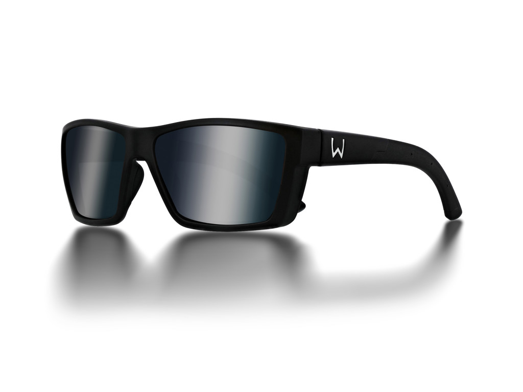 Westin W6 Street 100 Matte Black Sunglasses - LB Smoke LM Silver Flash AR Blue