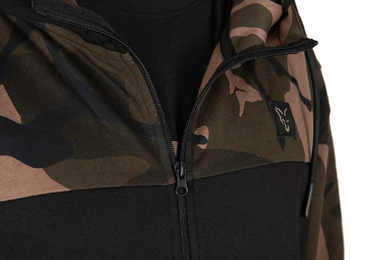 Fox LW Black/Camo Split Zip Hoody