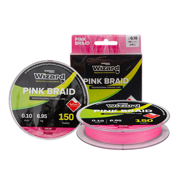 Energo Wizard Braided Line Pink 150m - Energo Wizard Braided Line