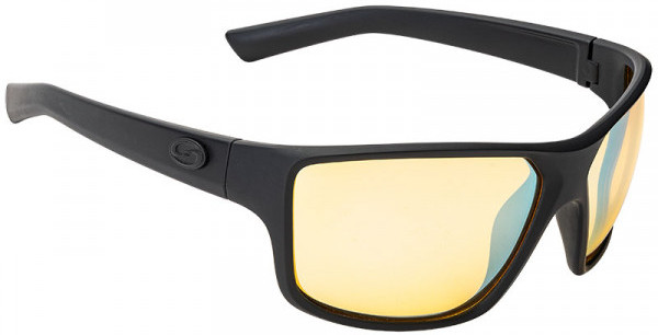 Strike King S11 Optics Sunglasses - Clinch Matte Black Frame / Yellow Silver Mirror Glasses