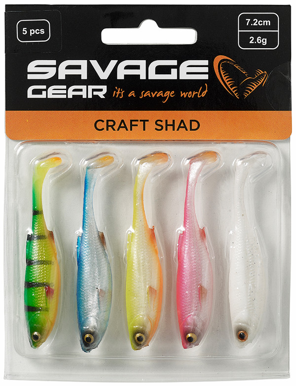 Savage Gear Craft Shad Mix, 5 pieces! - Dark Water