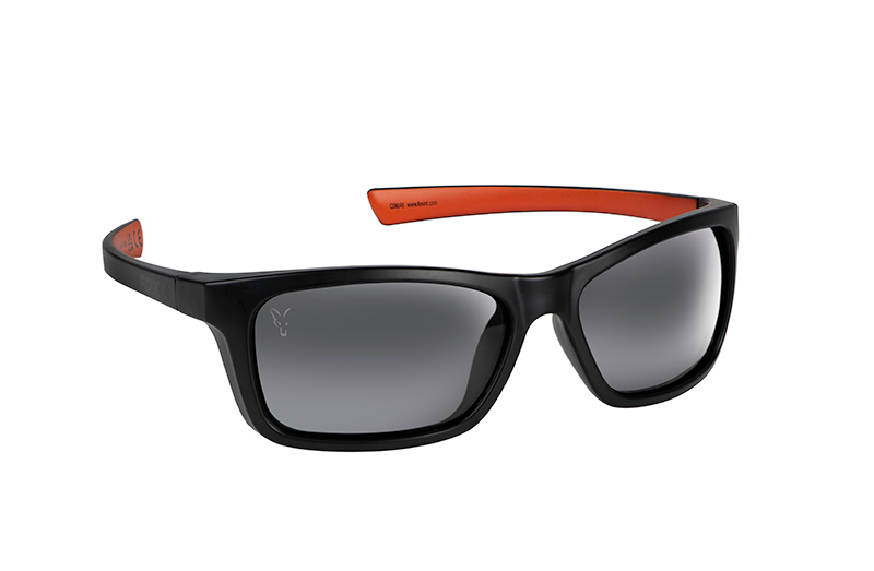 Fox Collection Wraps Sunglasses - Black/Orange (Grey Lense)