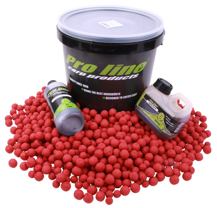 Pro Line Hi-Instant Fish&Krill Package with boilies, bait steam, complex fish liquid and a bucket!