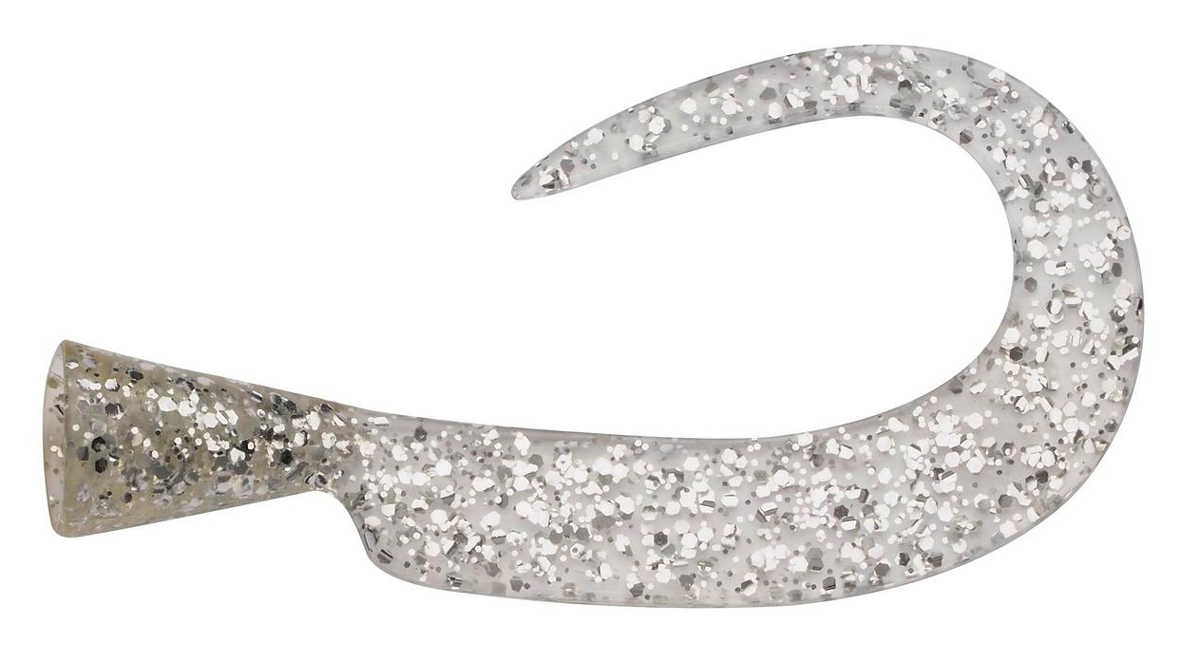 Abu Garcia Svartzonker McMy Tail Spare Tails (3 pieces) - Silver Glitter