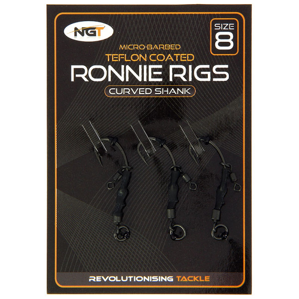 NGT Ronnie Rigs - 3-Pack with Teflon Hooks