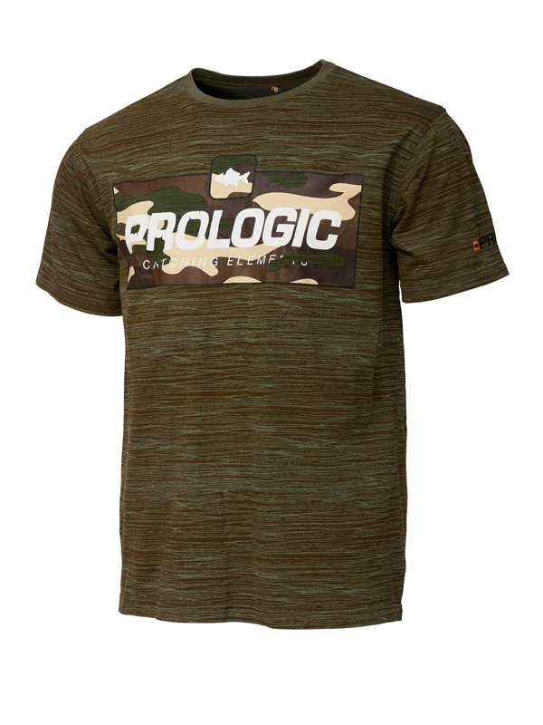 Prologic Bark Print T-Shirt Burnt Olive Green