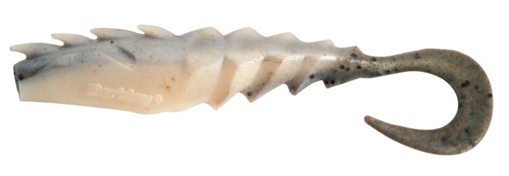 Berkley Gulp! Nemesis Prawn Curl Tail 3in Shad (5 pieces) - Natural Shrimp
