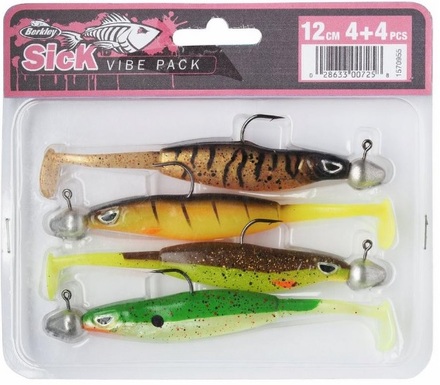 Berkley Sick Vibe Pre-Rigged Softbait 12cm (4 pieces)