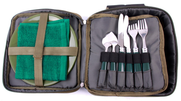 NGT Outdoor Cooking Set - NGT Complete Cutlery Set for 2 People including Carrying Case