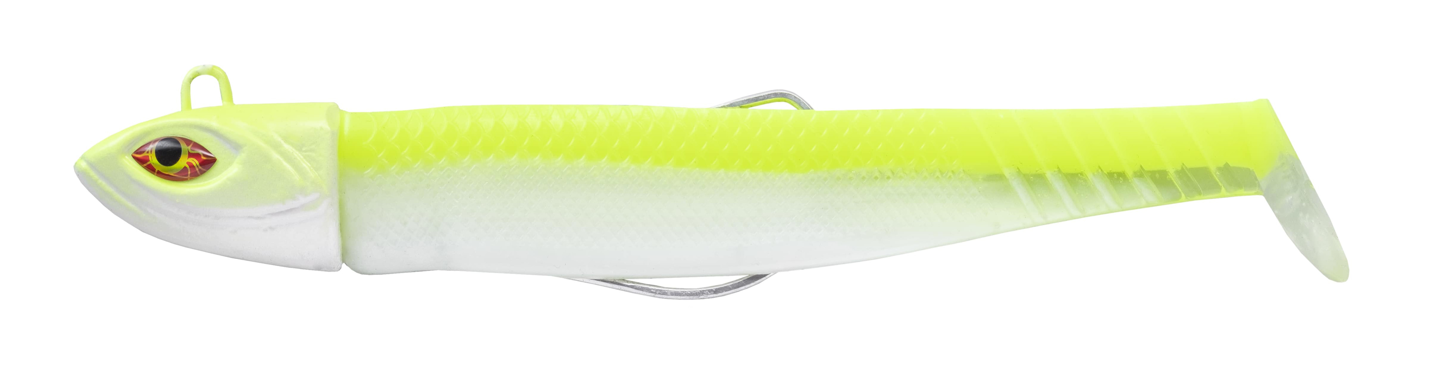 Cinnetic Crafty Candy Shad 10.5cm (25g) (2 pieces) - White Chartreuse