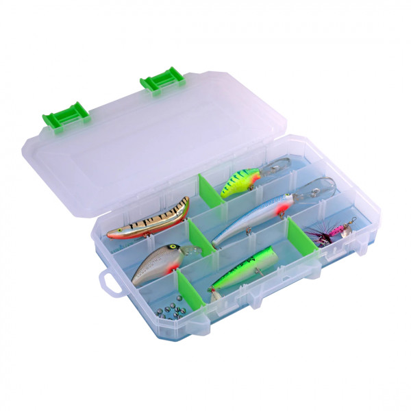 Lure Lock Box Clear/Green TakLogic Ocean Blue Tacklebox