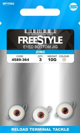 Spro Freestyle FS Eyed Bottom Jig Glow White Lead-free