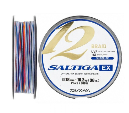 Daiwa Saltiga 12 EX+Si Braided Line Multi Colour 300m