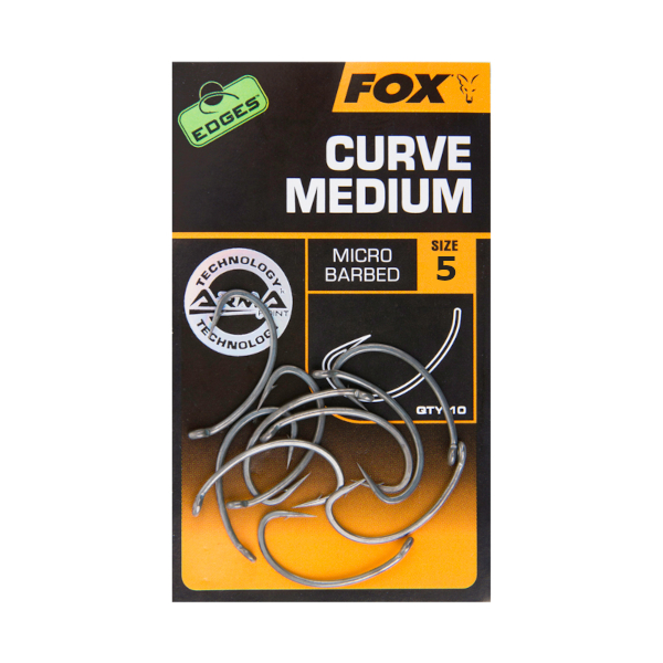 Fox Edges Curve Shank Medium - Fox Edges Curve Shank Medium 5 micro barbed