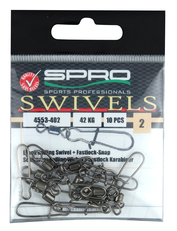 Spro Rolling Swivel with Fast Lock Snap (10 pcs)