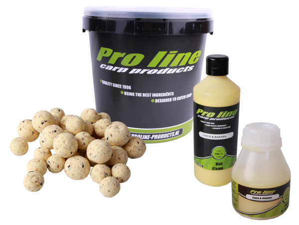 Pro Line Coco & Banana Deal with Boilies, Bait Steam, Boilie Dip
