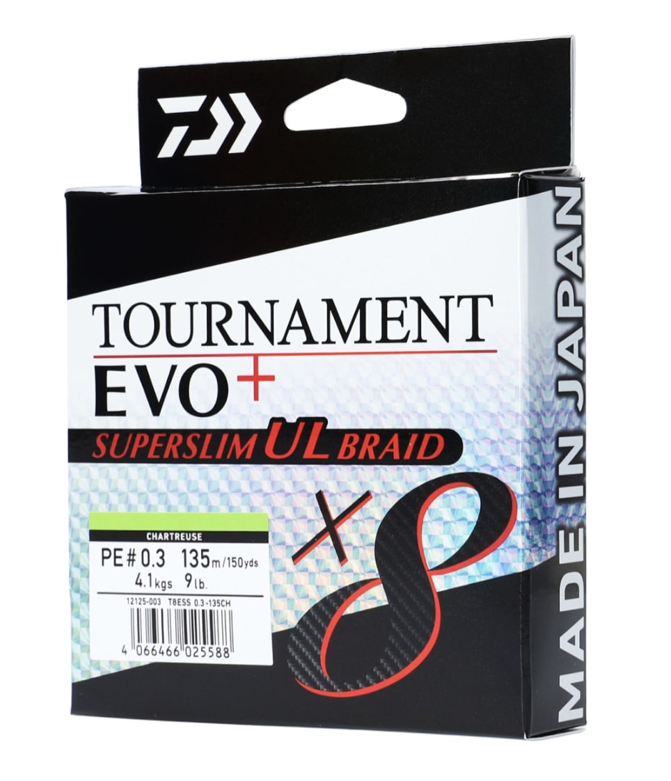 Daiwa Tournament X8 Evo+ Superslim UL Braided Line (135m)