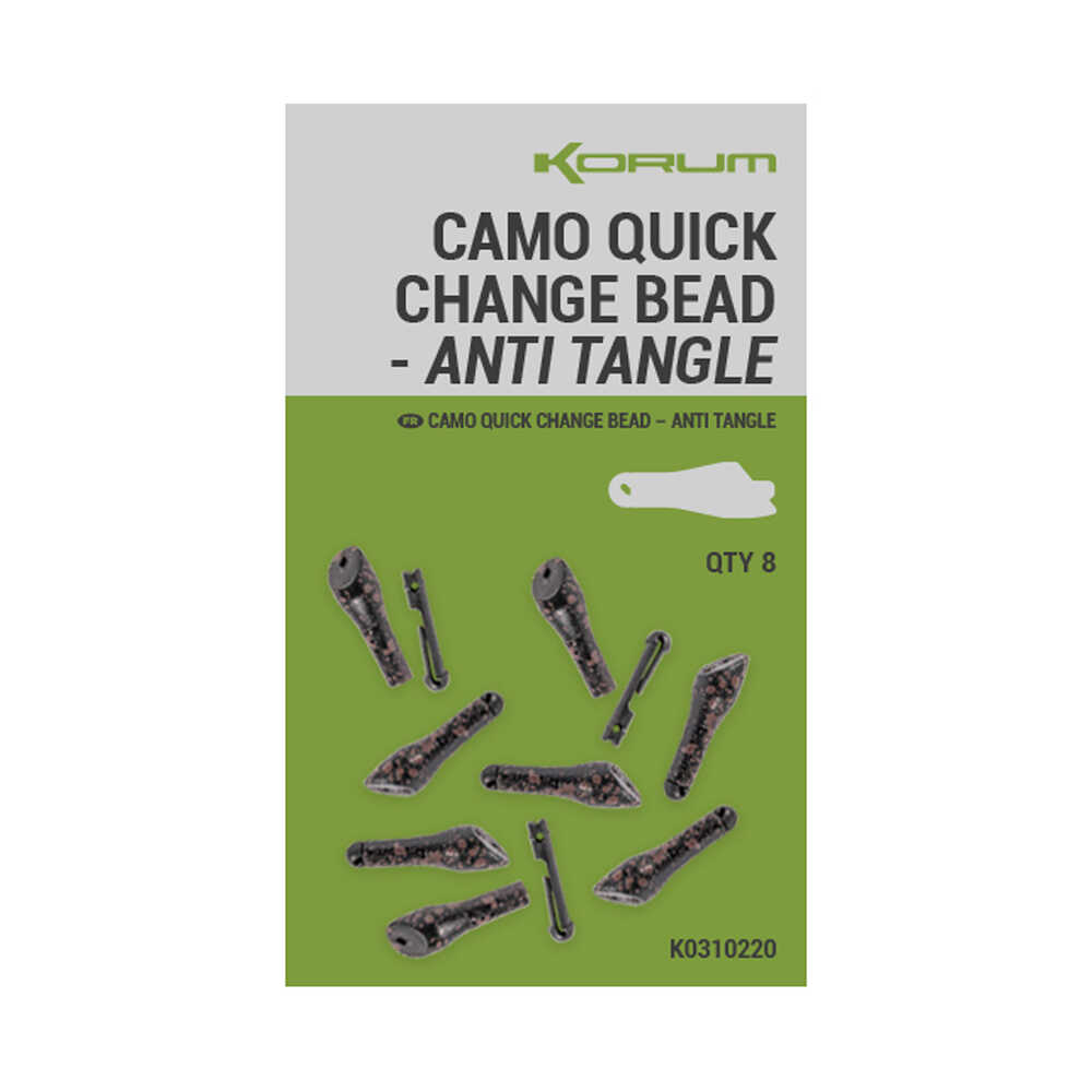 Korum Camo Quick Change Bead Anti Tangle (8 pieces)